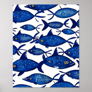 Poster Peixes do oceano