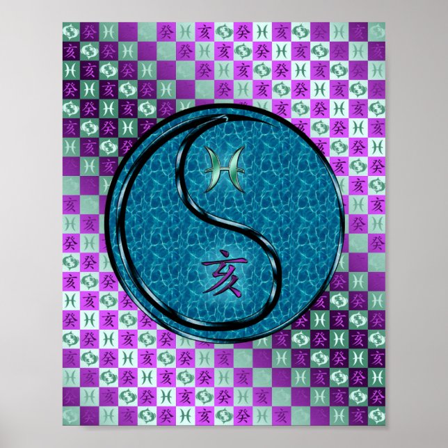 Poster Peixes e Barco de Água (Frente)