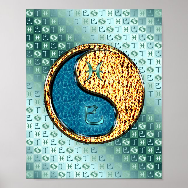 Poster Peixes e Cobra de incêndio (Frente)