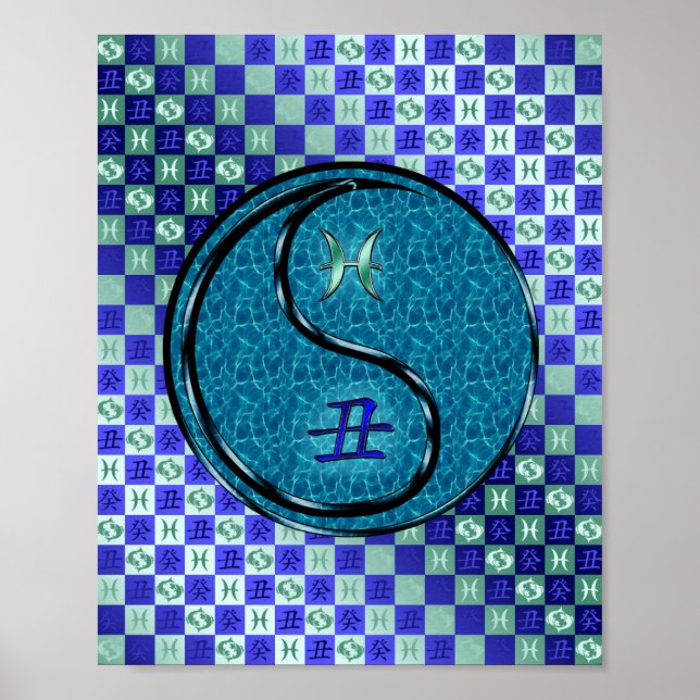 Poster Peixes e Ox Água (Frente)