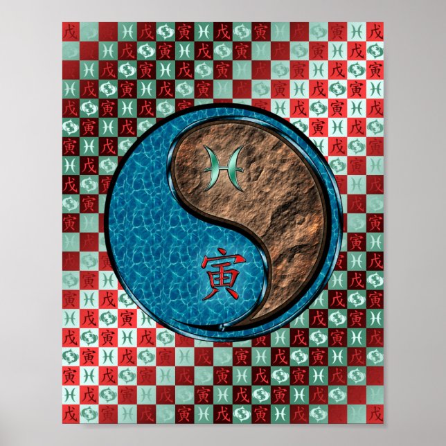 Poster Peixes e Tigre da Terra (Frente)