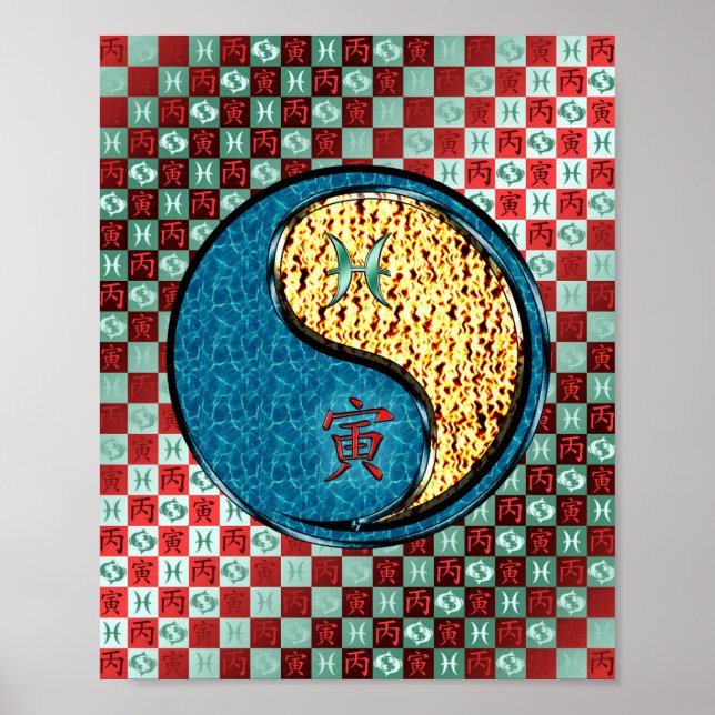 Poster Peixes e Tigre de Fogo (Frente)