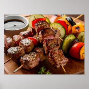 Poster Peixes-frade e Shish Kebab