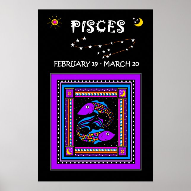 Poster Peixes Gêmeos peixes (24" x 36") (Frente)