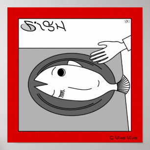 Pôster Peixes ou menina