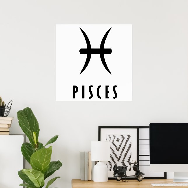 Poster Peixes sinal zodiaco (Escritório em casa)