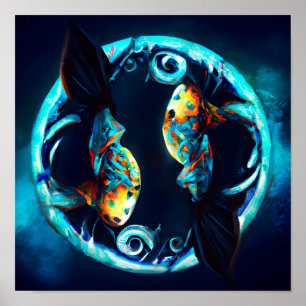 Poster Peixes tribais