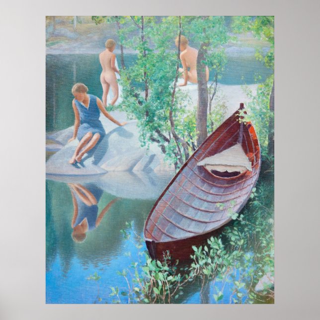 Poster Pekka Halonen Summer idyll 1931 Finlândia (Frente)