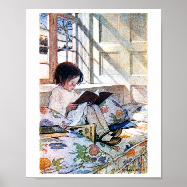 Poster Pela janela no inverno, Jessie Willcox Smith (Frente)