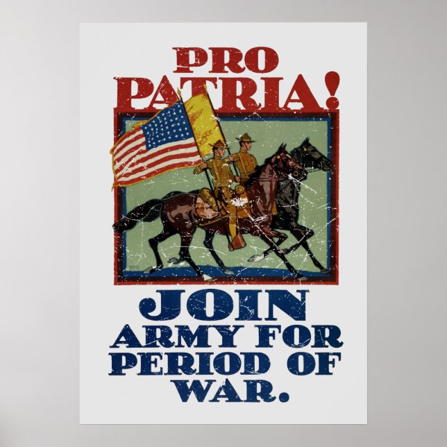 Poster Pela Pátria! Propaganda do Exército (Frente)