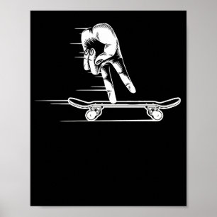 Poster Pele dedo do skate