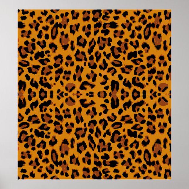 Poster Pele-leopardo de padrão (Frente)