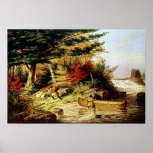 Pôster Peles do transporte dos indianos através do