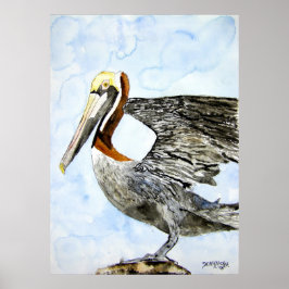 Poster pelican_4_bird_painting