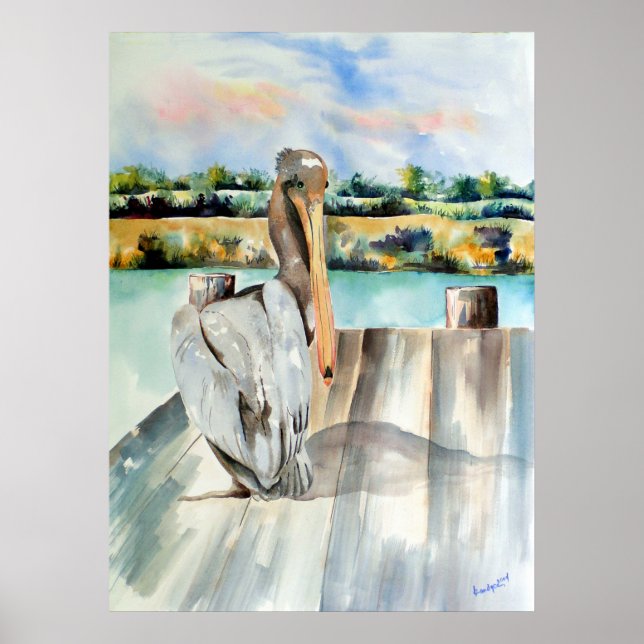Poster Pelicano com atitude (Frente)