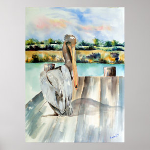 Poster Pelicano com uma atitude