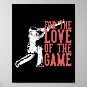Poster Pelo Amor Do Jogo T Críquete 