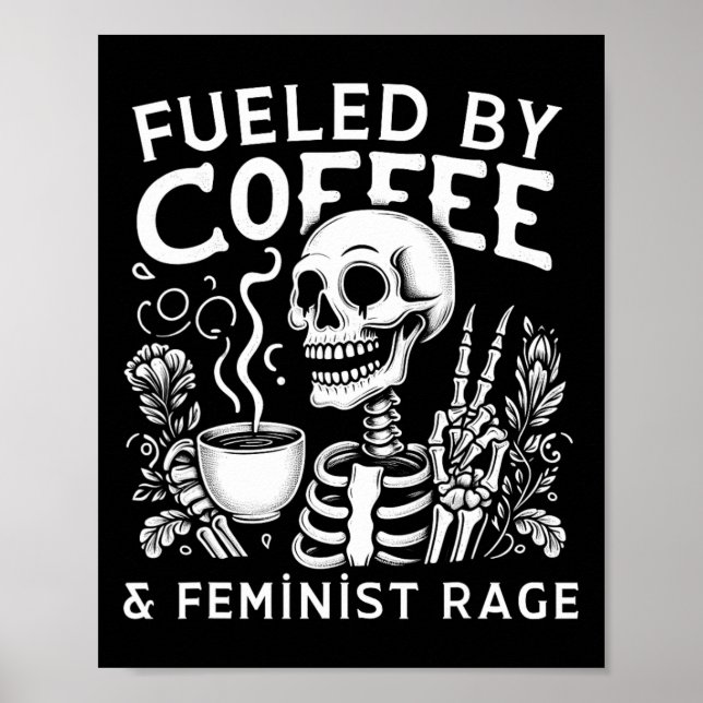 Poster Pelo Café &amp; Feminismo Fúria Feminista Amor Com (Frente)