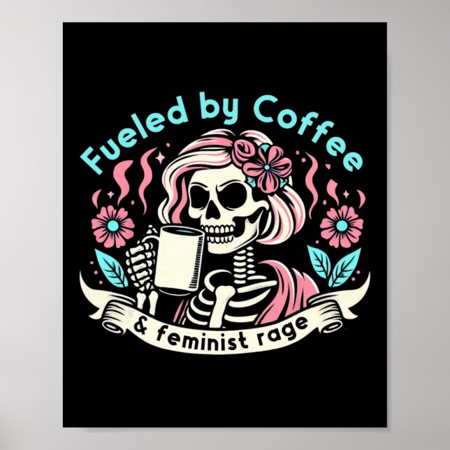 Poster Pelo Café &amp; Feminismo Fúria Feminista Amor Com (Frente)