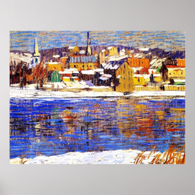 Poster Pelo Delaware, pintura de Robert Spencer (Frente)