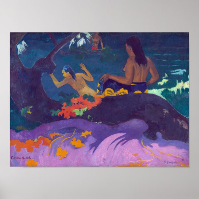 Poster Pelo mar, Gauguin (Frente)