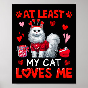 Poster Pelo Menos Meu Gato Me Ama no Dia dos Namorados Do