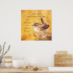Poster Pelo que você semeia, você colhe.” Poema