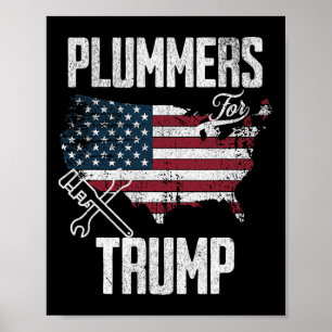 Poster Pelo Trump Election Fund 45 47 Bandeira Americana