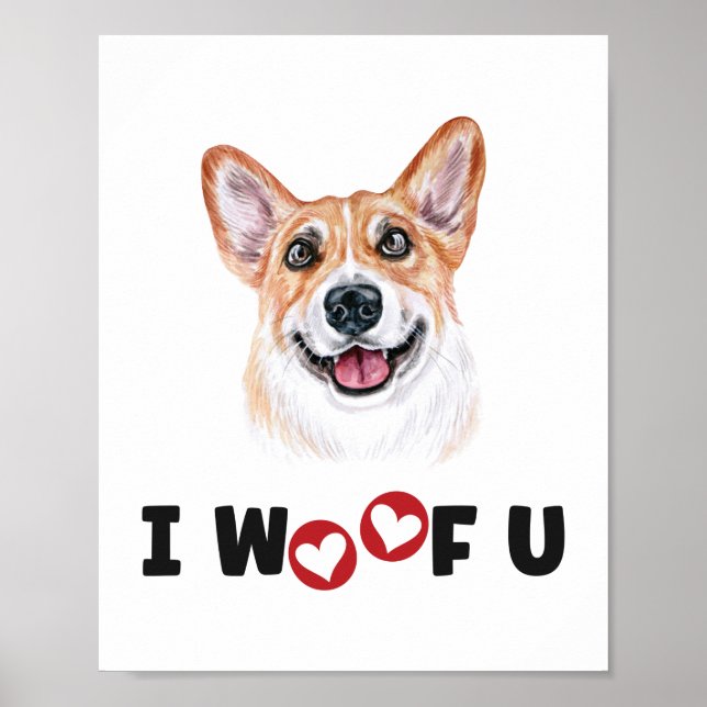 Poster Pembroke Welsh Corgi Dog I Wown (Frente)