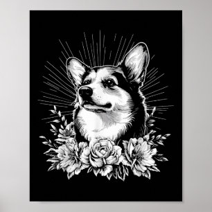 Poster Pembroke Welsh Corgi Dog Lover Style Tatuagem