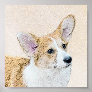 Pôster Pembroke Welsh Corgi - Pintura Original para Cacho