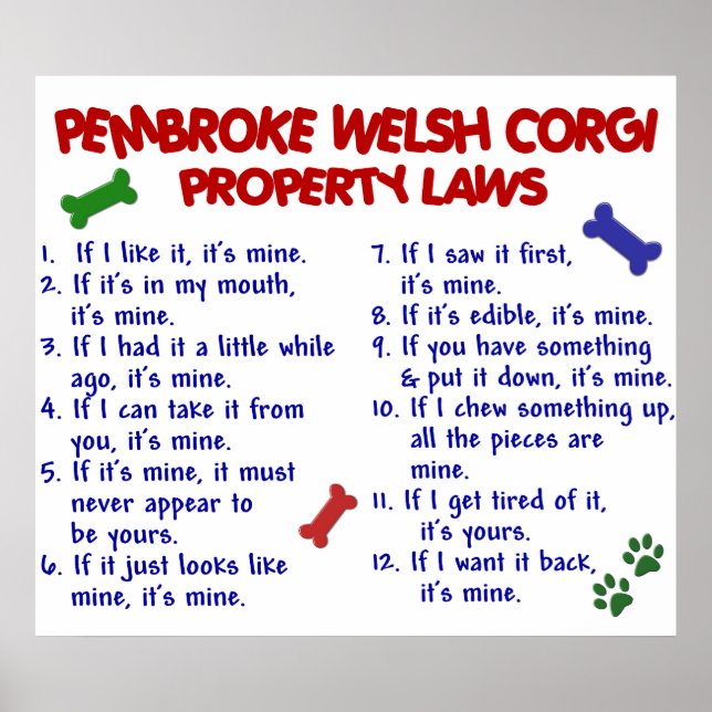 POSTER PEMBROKE WELSH CORGI PL2 (Frente)