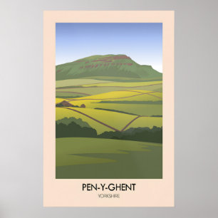 Poster Pen Y Ghent Yorkshire Dales Cartaz de Viagem Moder