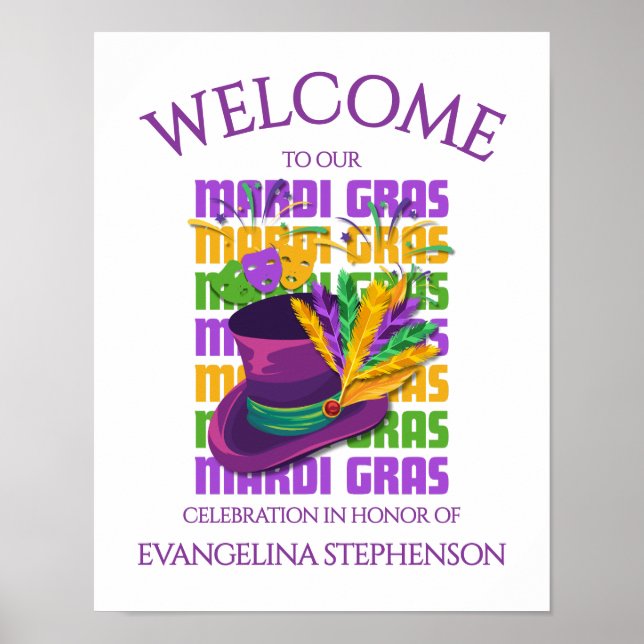 Poster Pena de Cartola MARDI GRAS (Frente)