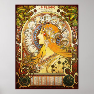 Pôster Pena do La de Alphonse Mucha