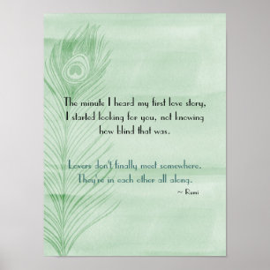 Poster Pena do pavão da hortelã