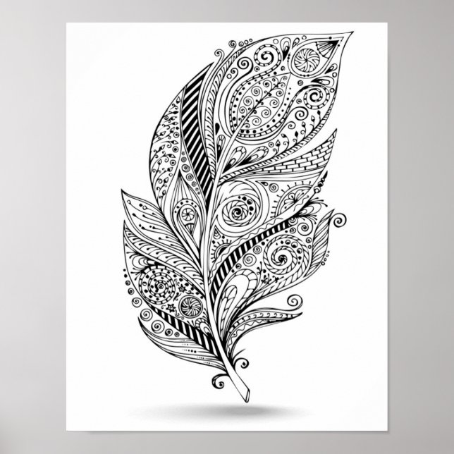 Pôster Pena tribal inspirada 2 (Frente)