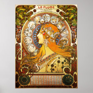 Poster Pena Zodiaque do La, Mucha