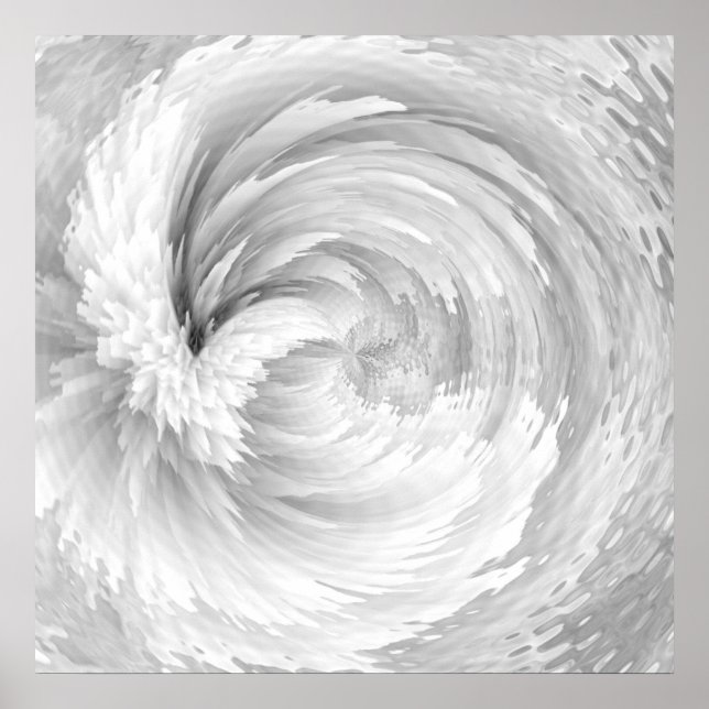 Poster Penas brancas Anjos Abstrato Victorian (Frente)