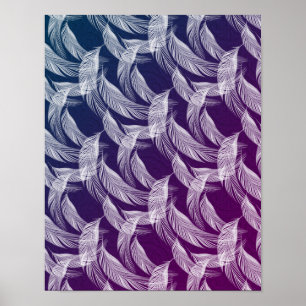 Poster Penas brancas flutuantes