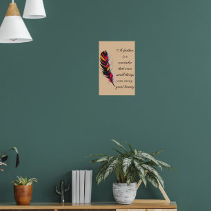 Poster Penas Caprichosas: Uma Coleção de Arte Etérea