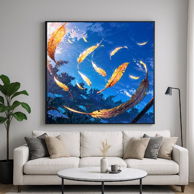 Poster Penas de Flutuação - Estilo de Ilustração Dramátic (Criador carregado)