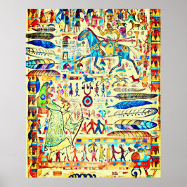 Poster Penas e padrões de guerreiros