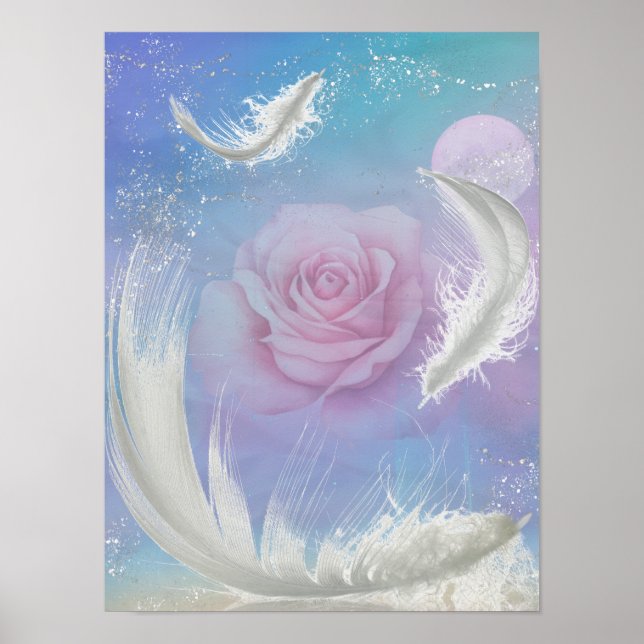 Poster Penas e Rosa (Frente)