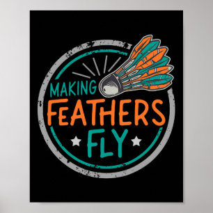 Poster Penas fazeres Voam Dminton Esporte Hob