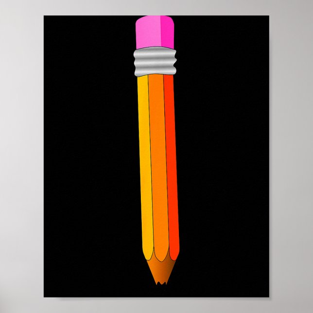 Poster Pencil Costume Shirt Funny Office School Supply Pr (Frente)