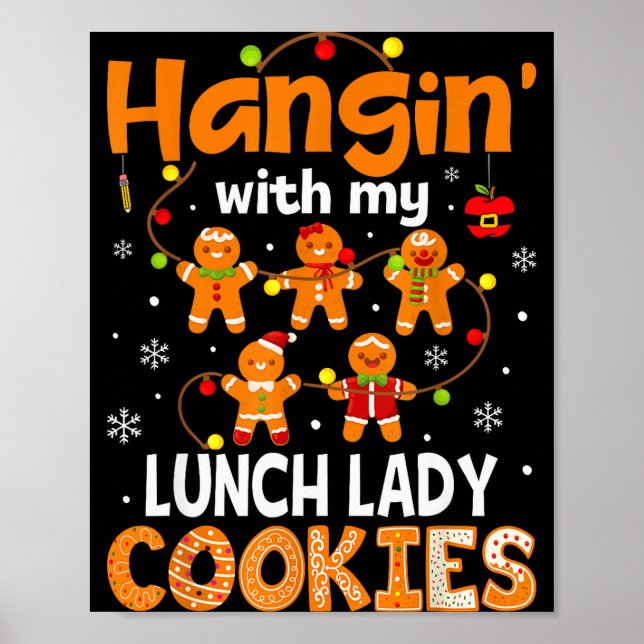 Poster Pendurado Com Meus Biscoitos de Natal da Senhora d (Frente)