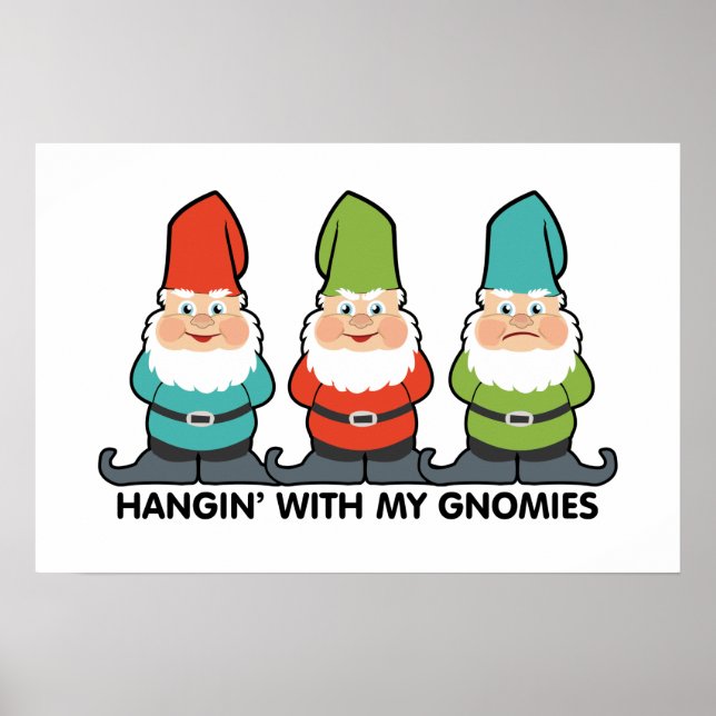 Poster Pendurado Com Meus Gnomos Fofos  (Frente)