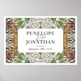 Poster PENELOPE 01 A - Sinal de boas-vindas de casamento 