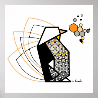 Pôster Penguin origami